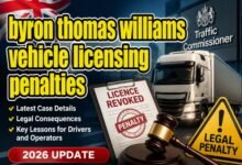Byron Thomas Williams vehicle licensing penalties